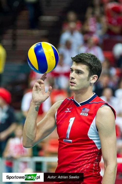 Matt Anderson Volleyball, Usa Volleyball Team, Volleyball Jersey Design, Matthew Anderson, Matt Anderson, Volleyball Wallpaper, Usa Volleyball, Jordyn Wieber, Mens Volleyball