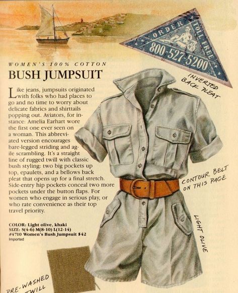 Archaeologist Aesthetic Room, Adventure Style Women, Vintage Adventurer Aesthetic, Vintage Style Stickers, Banana Republic Catalog, Female Safari Outfit, Vintage Adventure Outfit, Archeologist Outfit Women, Vintage Adventure Aesthetic