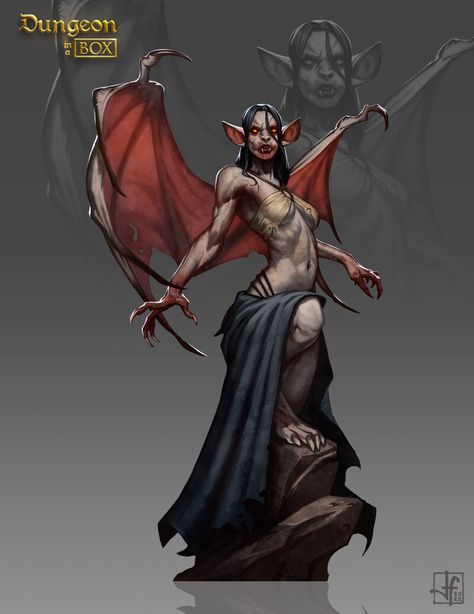 ArtStation - Dungeon in a BOX: Vampire Set - Feral Female, Javier Franco Santacreu Haunted Aesthetic, Female Werewolves, Scary Vampire, Monster Vampire, Female Monster, Supernatural Powers, Fantasy Demon, Female Vampire, Horror Monsters