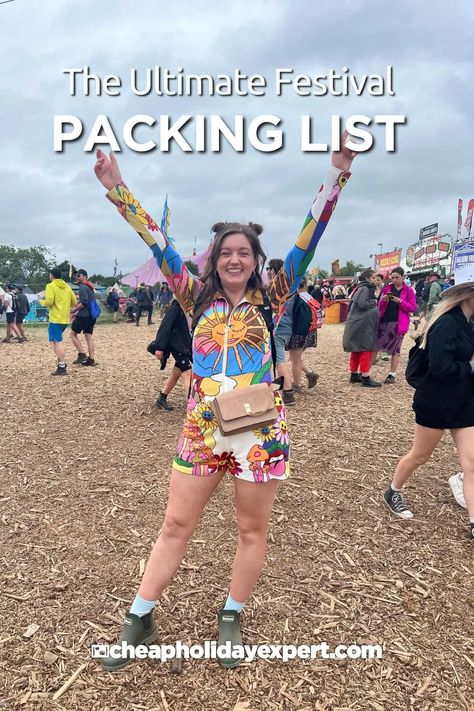 The Ultimate Festival Packing Checklist Cheap Holiday Expert Chek List, Festival Checklist, Festival Packing, Festival Packing List, Ultimate Packing List, Cheap Holiday, Packing Checklist, Budget Travel Destinations, Planning Guide