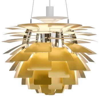 Pendant lamps, PH Artichoke, 600 mm, brass , Gold Artichoke Light, Flat Renovation, Designer Chandeliers, Designer Ceiling Lights, Designer Ceiling, Artichoke Lamp, Ceiling Light Design, Chandelier Design, Pendant Lamps