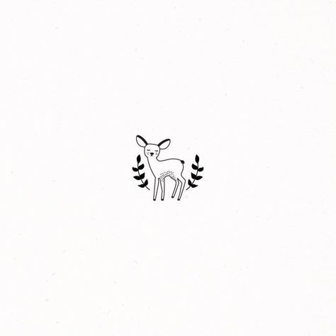 Deer Tattoo Minimalist, Small Deer Tattoo, Fawn Tattoo, Doe Tattoo, White Ink Tattoo, Deer Illustration, Wild Tattoo, Deer Tattoo, Woods Forest