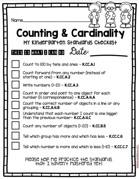 Kindergarten Standards - I Can Statements - FREEBIES — Keeping My Kiddo Busy Kindergarten Standards, Kindergarten Goals, Kindergarten Assessment, Eureka Math, Common Core Kindergarten, Math Assessment, I Can Statements, Kindergarten Lesson Plans, Kindergarten Fun