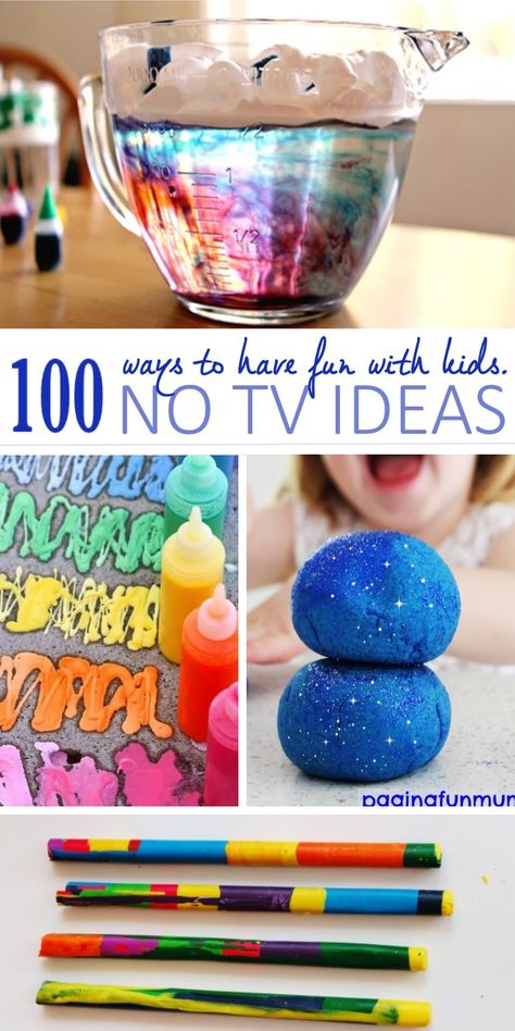 Keep the kids away from the TV this summer  with these 100 TV-Free Activities for Kids. Spica Cast, Nanny Ideas, Activities To Do With Kids, Friday Funday, Free Activities For Kids, Summer Preschool, Craft Sticks, Baby Activity, Things To Do With Kids