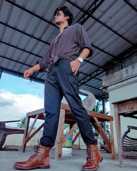 Polo Players, Suede Dress Shoes, Low Angle Shot, Fall Wardrobe Essentials, Stylish Man, Low Angle, Rugged Look, Blue Shirt Dress, Slip On Boots