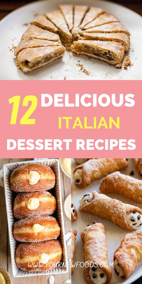 Italian Potluck Dessert, New York Italian Recipes, Italian Deserts Italy, Traditional Italian Easter Desserts, An Italian In My Kitchen Recipes, Vegan Italian Dessert Recipes, Best Italian Dessert Recipes, Italian Dessert Ideas, Easy Italian Desserts 3 Ingredients