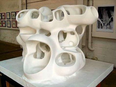 College Project, Arch Model, Parametric Design, Organic Architecture, Earthship, Concept Architecture, Clay Ceramics, Model Making, Architecture Model