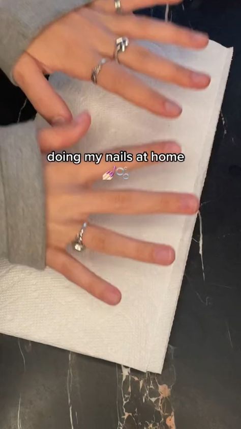 diy nail care at home 😍 | Diy nails, Gel nails diy, Gel nails #Doing_Nails_At_Home #Summer_Nails_At_Home #Diy_Nail_Care #Nail_Care_At_Home Cute Nail Ideas At Home Easy, How To Do Simple Nails At Home, Nails Design At Home Easy, What Do You Need To Do Acrylic Nails At Home, Acrylic Nail At Home, What You Need For Acrylic Nails, How To Diy Nails At Home, How To Make Acrylic Nails Look Natural, Home Acrylic Nails Diy