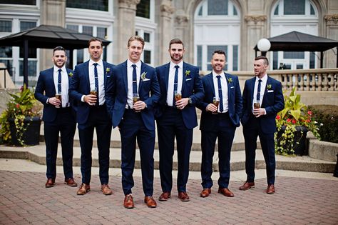 Wedding party, Wedding photography, blush, copper, white. Navy suits. Fall wedding. maggie soterro dress. Davids bridal bridesmaids rose gold https://myviewinheels.com/2016/01/28/i-got-married-for-the-pictures/ Fall Groomsmen, Navy Bridal Parties, शादी की तस्वीरें, Wedding Party Groomsmen, Blue Groomsmen, Bridal Party Groomsmen, Wedding Photography Bridal Party, Wedding Parties Pictures, Groomsmen Photos