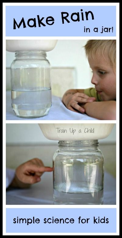 How Does it Rain?  Make it rain in a jar with this simple science experiment for kids. Rainforest Experiments For Kids, Rainforest Science Activities, Rain In A Jar, Rain Experiment, Interesting Experiments, Vetenskapliga Experiment, Science Earth, Experiment For Kids, Weather Science