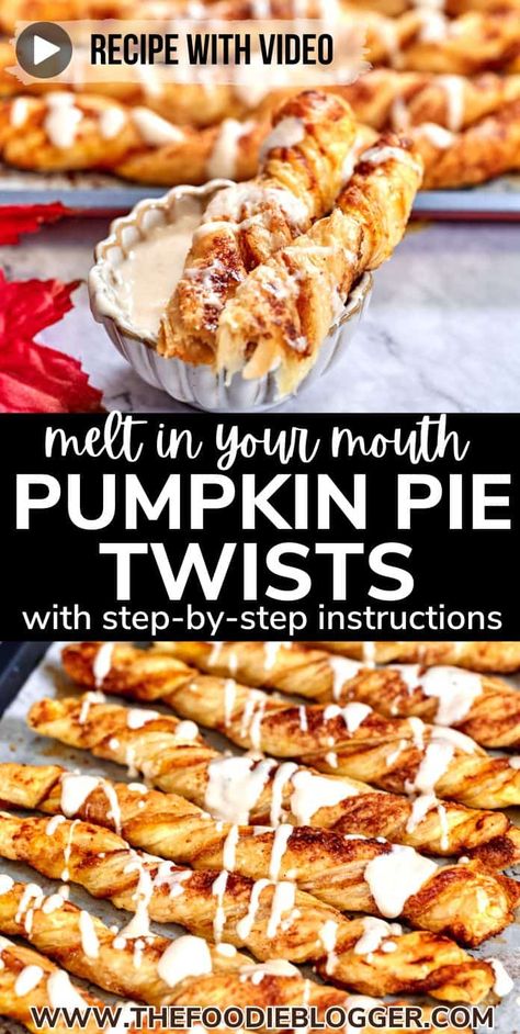 EASY PUMPKIN PIE TWISTS - These Pumpkin Pie Twists are a fall staple in our house, especially around Thanksgiving. Pumpkin Pie Twists Recipe, Pumpkin Twists Recipe, Pumpkin Pie Twists, Puff Pastry Pumpkin, Pumpkin Twists, Best Breakfast Casserole, Christian Preschool, Puff Pastry Desserts, Easy Pumpkin Pie