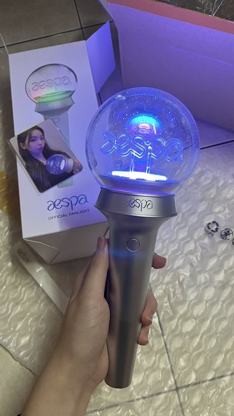 aespa sbong lightstick 💜 Aespa Lightstick, Diy Journal Books, Kpop Merchandise, Fandom Kpop, Pop Collection, Glow Sticks, Kpop Merch, Diy Journal, Birthday Wishlist