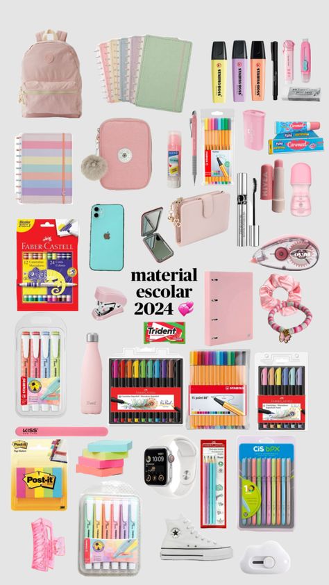 #meuprimeiroshuffle #myfirstshuffle School Backpack Essentials, Girl School Supplies, College Supplies, School Bag Essentials, School Tool, Medical School Essentials, School Supplies List, Body Workout At Home, Dream School