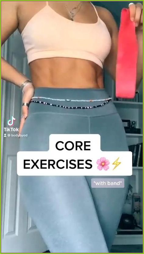 How to get a small waist and a flat belly fast. Get a flat t Thick Workouts, Core Exercise, Gym Antrenmanları, Band Workouts, Resistance Band Workout, Buttocks Workout, Trening Fitness, Core Exercises, Workout Moves