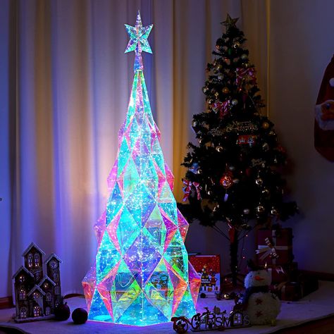 Prismatic Christmas Tree, Prismatic Christmas, Holographic Christmas, Led String Lights, Christmas Items, Modern Christmas, Wonderful Time, String Lights, Christmas Ideas