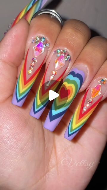 Vettsy on Instagram: "🌈 Freehand Rainbow Heart Nails for pride month 🌈   🛒Products Used: 🌈Solid Gel Polish-9/16/22/29/30/36/54  👉 Shop the same nail supplies via my bio or visit vettsy.com  Follow @vettsystore & @vettsynails for more nail inspiration 🧚‍♀️  👭Tag friends who would like this👭  #vettsynails #candynails #rainbownails #freehandnails #nailinspo #nailinspiration #nailtrends #pridenails #pridemonth #pride🌈 #colorfulnails" Rainbow Heart Nails, Nails For Pride, Tag Friends, Nail Supplies, Rainbow Nails, Heart Nails, Nail Inspiration, Rainbow Heart, Nail Supply