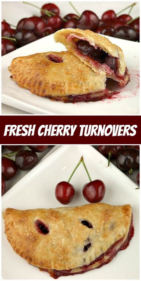 Fresh Cherry Turnovers recipe from RecipeGirl.com #fresh #cherry #turnover #turnovers #pie #recipe #RecipeGirl Chin Length Bobs, Mini Pie Recipe, Cherry Turnover, Turn Overs, Cream Cheese Crust, Fresh Cherry Recipes, Cherry Turnovers, Baked Items, Homemade Cream Cheese