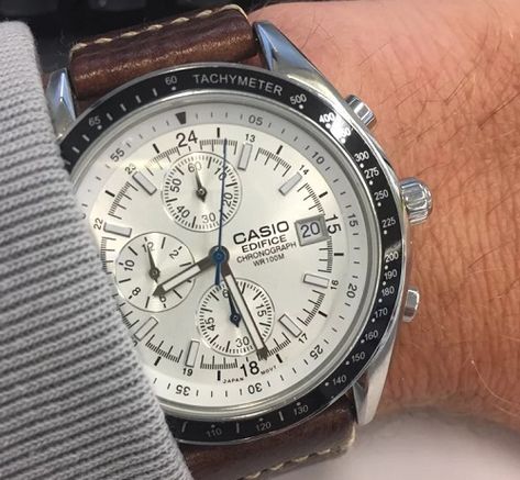 Casio Edifice EF503 Chronograph Edifice Watch Men, Casio Watches, Casio Vintage Watch Men Outfit, Casio Watch Mens, Casio Gold Watch, Casio Quartz, Casio Classic, Casio Ae1200whd, Casio Vintage Watch