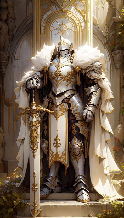 Paladin Armor, Dnd Paladin, Dungeons And Dragons Classes, Royal Prince, Knight Art, Knight Armor, Dark Art Illustrations, Fantasy Armor, Wow Art