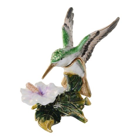 Bird Trinket Box Metal Enameled Animal Figurine Collectable Wedding Jewelry Ring Holder Organizer Hummingbirds * Click image to review more details.(It is Amazon affiliate link) #JewelryBoxIdeas Peacock Gifts, Bird Figurine, Hens And Chicks, Dog Jewelry, Earring Holder, Keepsake Jewelry, Box Jewelry, Small Birds, Animal Figurines