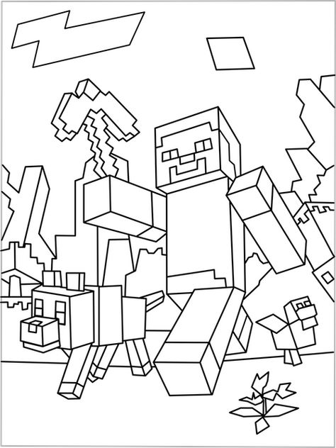 Minecraft Coloring Pages - Best Coloring Pages For Kids Minecraft Activities, Minecraft Printables, Minecraft Coloring Pages, Monster Coloring Pages, Boy Coloring, Minecraft Characters, Minecraft Birthday Party, Minecraft Games, Coloring Page Ideas