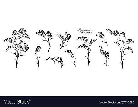 Limonium Flower, Draw A Flower, Flower Illustration, High Res, A Flower, Png Images, Adobe Illustrator, Vector Illustration, Illustrator