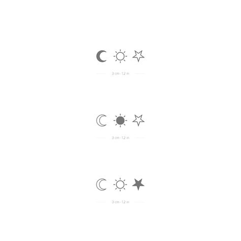 3 Besties Tattoo, Trio Friend Group Tattoos, Small 3 Person Tattoo, Trio Small Tattoo Ideas, Small Matching Tattoos Trio, Tattoo For 4 People, Moon And 3 Stars Tattoo, Four Sisters Tattoo Ideas, Trio Henna Tattoos