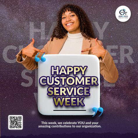 CUSTOMER SERVICE WEEK FLYER Customer Service Week Flyer, Happy Customer Service, Customer Service Week, Customer Appreciation, Happy Customer, Graphics Card, Graphic Design Inspiration, Flyer Design, Design Elements