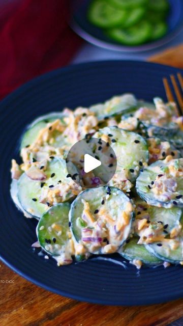 Chili to Choc on Instagram: "This viral Cucumber Salad 🥒 is a unique twist on jalapeno poppers in salad form. It combines cool, crunchy cucumbers with rich cream cheese dressing and spicy jalapenos. Takes only 5 mins and is so luscious and satisfying!

🔗DETAILED RECIPE (+Tips, Substitutions etc) is on the website, www.chilitochoc.com⁠ (LINK IN BIO). Or Google 'Jalapeno Popper Cucumber Salad Chili to Choc'.

This recipe is inspired by @logansfewd

#cucumbersalad #jalapenopoppers #viralcucumbersalad #logan #viralsalad #creamycucumbersalad #cucumbersaladrecipe" Cucumber Salad With Cream Cheese, Cream Cheese Dressing, Viral Cucumber, Creamy Cucumber Salad, Jalapeno Popper, Cucumber Recipes Salad, Jalapeno Poppers, Cucumber Salad, Food Hacks