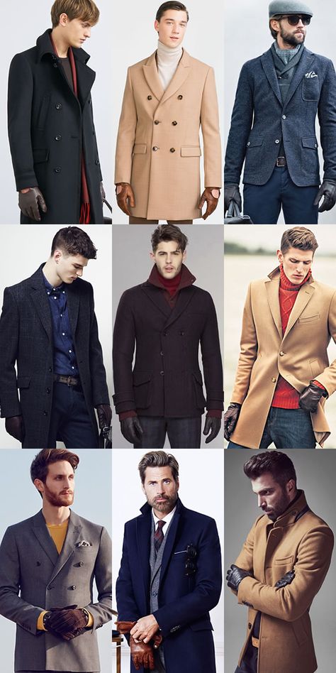 Men In Gloves, Mens Fashion Casual Classy, Leather Gloves Men, Leather Gloves Outfit, Mens Leather Gloves, Men Winter Coat, Gloves Outfit, Mens Overcoat, Mens Fashion Edgy