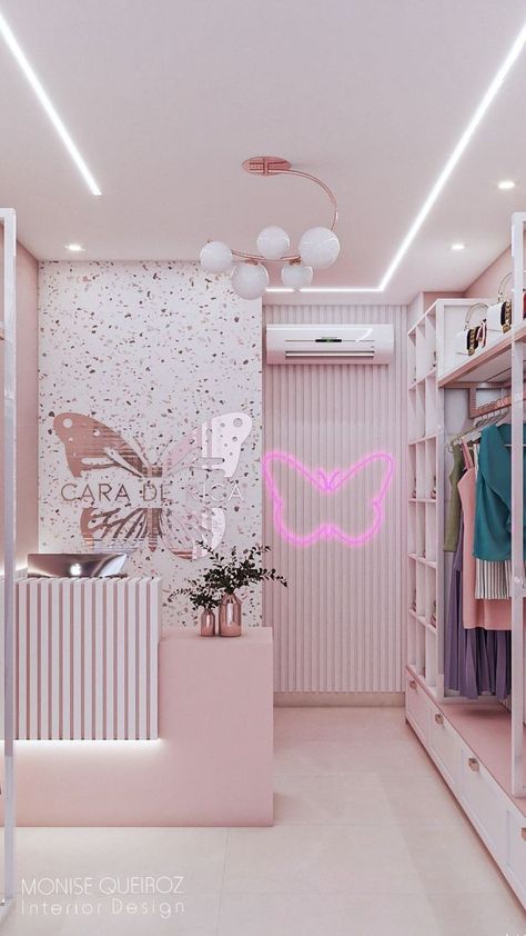 Small Shop Decoration Ideas Boutiques, Salon Boutique Ideas Interior Design, Small Boutique Ideas, Small Boutique Interior Design, Small Boutique Interior, Clothing Boutique Decor, Fashion Boutique Interior, Clothing Boutique Interior, Beauty Shop Decor