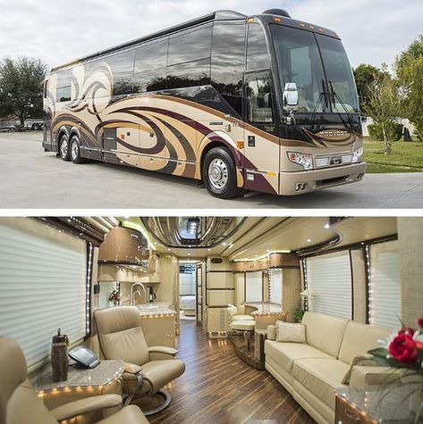 Prevost Bus, Prevost Coach, Luxury Rv Living, Marathon Coach, Coach Bus, Barn Homes Floor Plans, Rv Dreams, Luxury Motorhomes, Bus Living