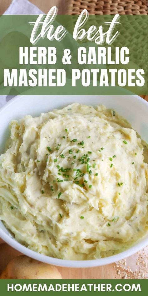 Herb And Garlic Mashed Potatoes, Garlic And Chive Mashed Potatoes, Ina Garten Garlic Mashed Potatoes, Garlic Chive Mashed Potatoes, Garlic Mash Potatoes Recipe, Silky Mashed Potatoes, Savory Mashed Potatoes, Rosemary Garlic Mashed Potatoes, Seasoned Mashed Potatoes