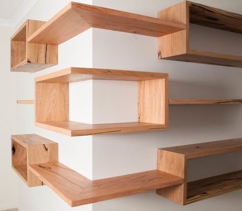 Oak Entertainment unit | Rough Furniture Diy Wooden Wall, Corner Shelf Design, Modern Wall Shelf, Shelving Solutions, Wooden Wall Shelves, Small Studio Apartments, Studio Apartment Ideas, Wall Shelves Design, The Hive