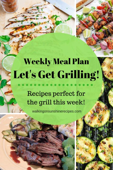 5 Delicious Grilled Recipes for our Weekly Meal Plan Grilled Meal Prep For The Week, Homegrown Recipes, Weekly Meal Plan Family, Cookout Ideas, Meal Planing, Meal Plan Recipes, Grilled Recipes, Plane Food, Freezable Meals