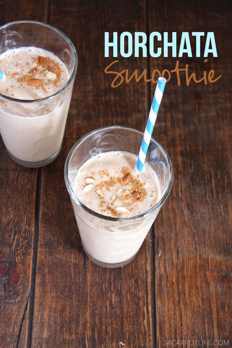 Horchata Smoothie // 24 Carrot Life #mexican #horchata #vegan #sugarfree Horchata Smoothie, Healthy Horchata, Chocolate Soft Serve, Horchata Drink, Mexican Horchata, Homemade Horchata, Liquid Meals, Horchata Recipe, Super Smoothies