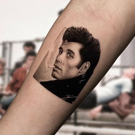 Portrait Style Tattoo, Small Realism Tattoo, Apple Blossom Tattoos, Tattoo Over Scar, Portrait Tattoos, Black White Tattoos, Scar Tattoo, Mask Tattoo, Arm Band Tattoo