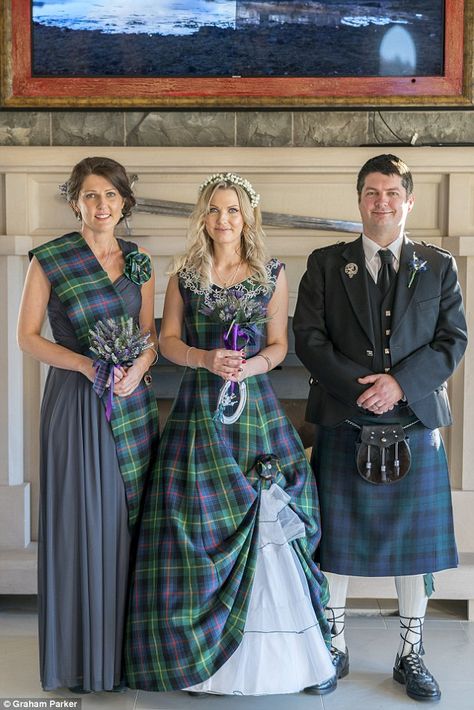 Mackenzie Tartan Wedding, Tartan Bridesmaid Dress, Scottish Formal Wear, Scottish Bridesmaid Dresses, Plaid Wedding Dress, Tartan Wedding Dress, Scottish Wedding Dresses, Tartan Wedding, Scottish Dress