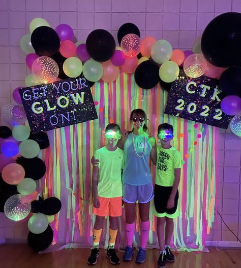 Daddy And Daughter Dance Theme, Pep Rally Glow In The Dark, 5th Grade Dance Themes, Mother Son Glow Party, Neon Dance Theme, Glow In The Dark School Dance, Middle School Dance Themes, Middle School Dance Ideas, School Dance Themes