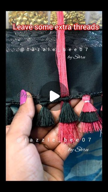 Highlight Tutorial, Saree Kuchu New Designs, Kuchu Designs, Saree Kuchu Designs, Saree Tassels, Own It, Thread Work, Instagram Page, Bridal Saree