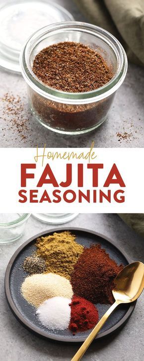 Make your own all-purpose fajita seasoning at home with just 6 basic spices! You can use our homemade fajita seasoning recipe on chicken, steak, veggies, in soup and more. #keto #chicken #mealprepideas #mealprep #healthy #chickenrecipes #healthyrecipes Seafood Fajitas, Steak Veggies, Fajita Seasoning Recipe, Fajita Mix, Fajita Seasoning Mix, Fajita Spices, Taco Mix, Homemade Fajita Seasoning, Homemade Spice Mix