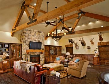 safari cabin decor mancave couch | 122,762 masculine family room Living Design Photos Masculine Family Room, Zebra Hide Rug, Room Design Inspiration, Rustic Family Room, Traditional Family Room, Hunting Room, Contemporary Living Room Design, Trophy Rooms, Living Photo