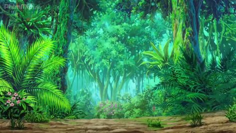 Gacha Jungle Background, Anime Jungle, Ombre Wallpaper Iphone, Dance Background, Anime Places, Episode Backgrounds, Jungle Art, Beautiful Landscape Photography, Blue Background Images