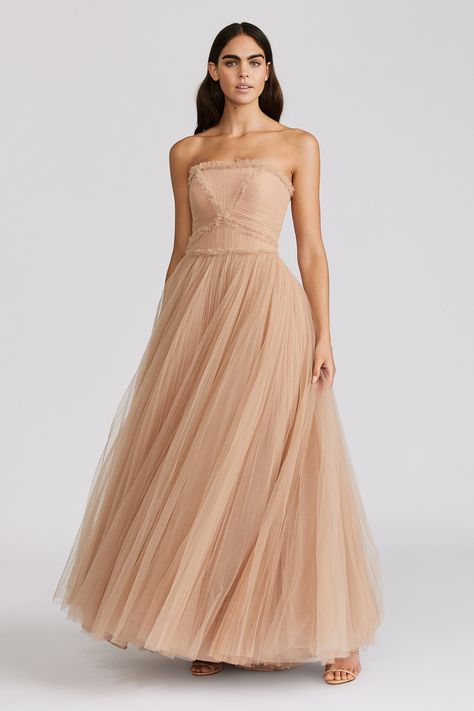 Corset Dress Tulle, Corset Styling, Zac Posen Dress, Mini Gown, Shape Silhouette, Modern Study, Voluminous Skirt, High Low Gown, Champagne Bridesmaid Dresses