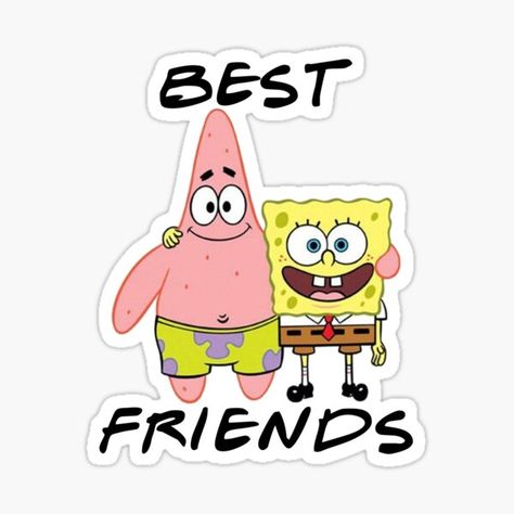 Best Friend Stickers Printable, Spongebob And Patrick Best Friends, Best Friends Stickers, Best Friend Stickers, Stickers For Friends, Friend Stickers, Friends Stickers, Spongebob And Patrick, Preppy Stickers