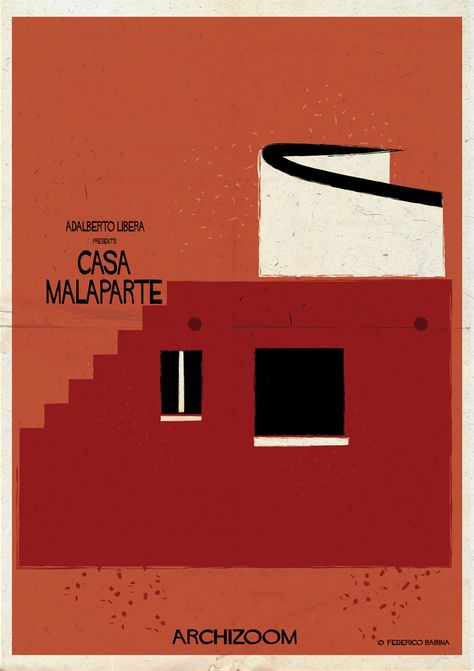 Casa Malaparte, Federico Babina, House Poster, Architecture Panel, Architecture Images, Architecture Tattoo, Architectural Section, Architecture Poster, Structure Architecture