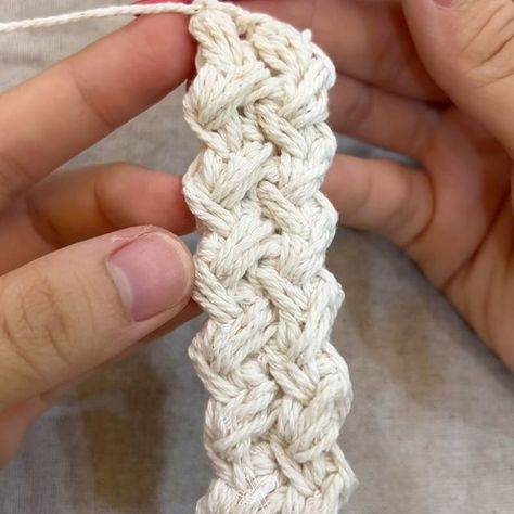 Let's Yarn Over | I’m in love with making this cord. It’s so easy to make and perfect for bag strap #crochet #crocheting #crochetaddict #crochetlove… | Instagram Crochet Blanket Strap, Bag Strap Crochet, Strap Crochet, Stretch Strap, Crochet Cord, Crochet Lovers, Purse Strap, Crochet Ideas, Crochet Tutorial