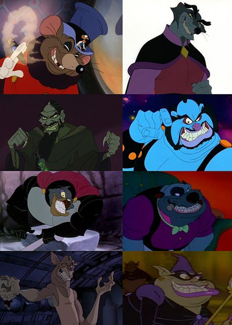 Bad Guys from Don Bluth Movies. Don Bluth Villains, Don Bluth Animation, Don Bluth Character Design, Don Bluth Art Style, Don Bluth Art, Hairstyles For Characters, Don Bluth, Drawing Hairstyles, Character Design Cartoon