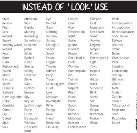 Words Instead Of Look, Words Instead Of Suddenly, Words Instead Of Asked, Other Words For Look, Words For Walk, Instead Of Asked, Marvel And Harry Potter, Writing Expressions, Overused Words