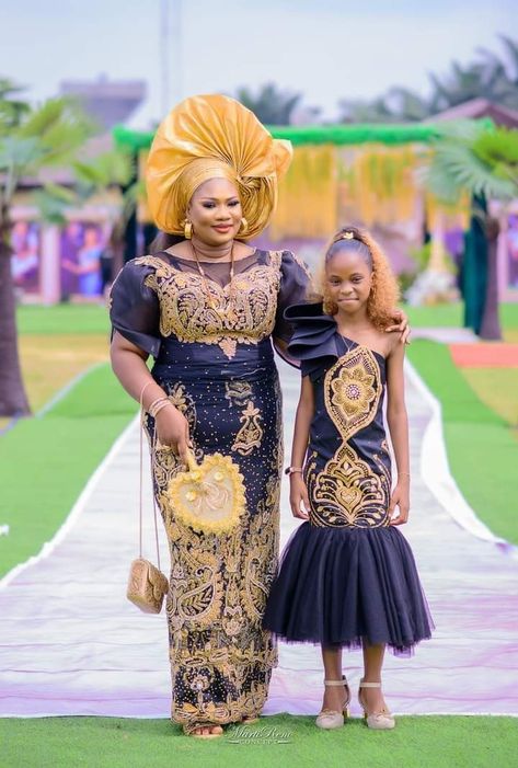 Kids Lace Styles Nigerian, Children Lace Gown Styles, Lace Styles Nigerian, Lace Dress Styles Nigerian, George Styles, Igbo Blouse, George Dress, Lace Long Gown, Ankara Dress Designs